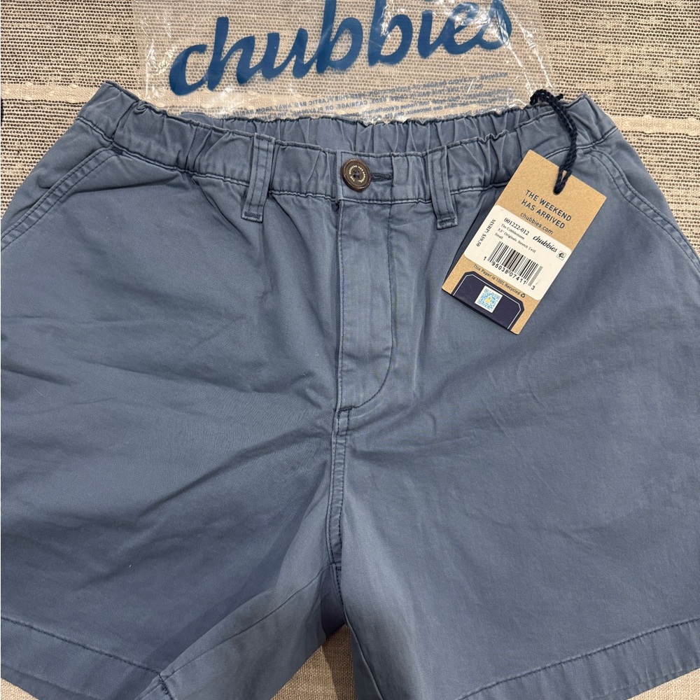 NEW Chubbies Men's Slate Gray Flat Front Shorts